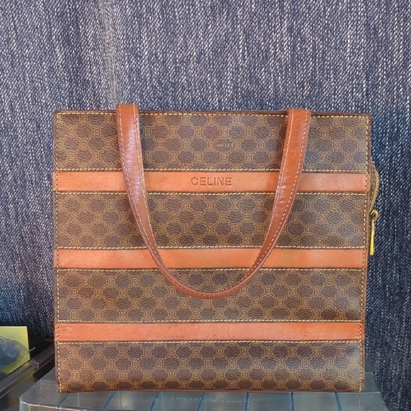 Vintage Celine Macadam Authentic Brown Classic Tote - Picture 1 of 14
